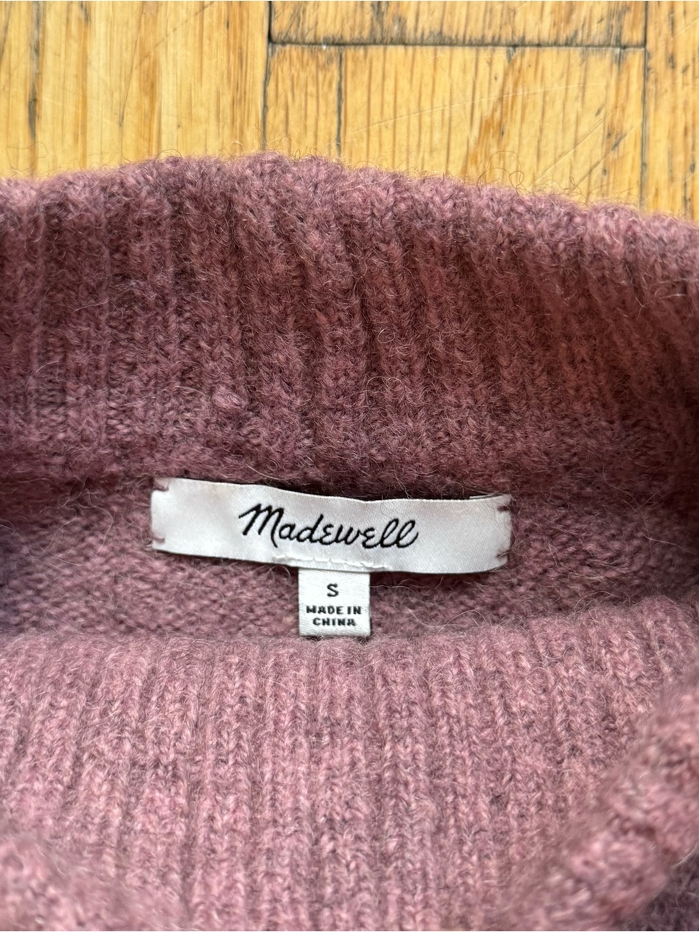 Madewell Ribbed Mock-Neck Sweater in Mauve - Picture 4 of 4